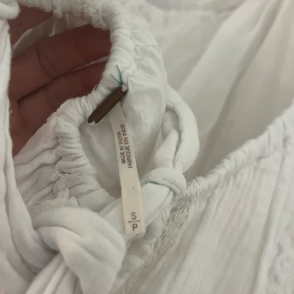 Free People gauzy white mini dress - Picture 3 of 5